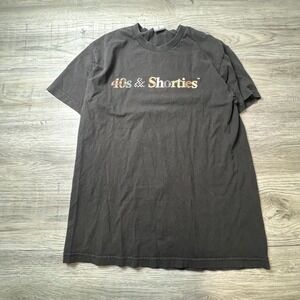 40s & Shorties T-Shirt Mens Large Black Graphic Logo Streetwear AH83
